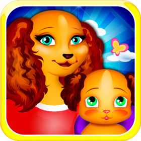 couverture jeu vidéo Pet New-Born Baby Games For Girls - child kitty and fluffy puppy virtual vet care