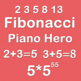 couverture jeu vidéo Piano Hero Fibonacci 5X5 - Sliding Number Tiles And Playing With Piano Sound