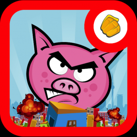 couverture jeu vidéo Piggy Power - Angry Ninja Pigs Revenge Race Free Game