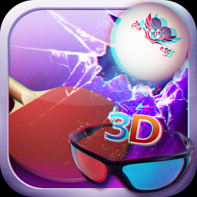 couverture jeu vidéo PingPongSolo en anaglyphe 3D