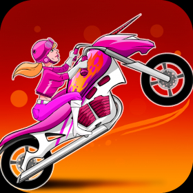 couverture jeu vidéo Pink Candy Lady Racers - Jeu Multijoueur Pro Licorne Saga de la Moto Licorne