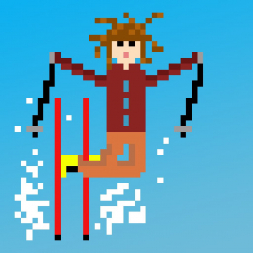 couverture jeu vidéo Pixel Skier