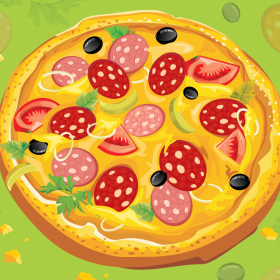 couverture jeu vidéo Pizza jeu fou du taper - Restaurant heureux claquette