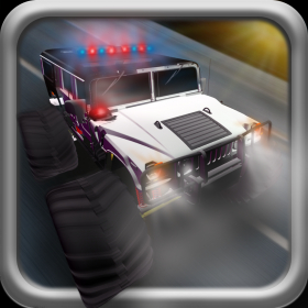 couverture jeu vidéo Police Chase Monster Truck Car Off-Road Drag Race Game Free (3D Real Test Driving Traffic Sim)