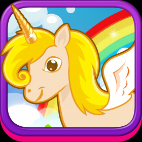 couverture jeu vidéo Pretty Unicorns - Magic Flying Stallion Vs. Crazy Dragon Fun Action Game