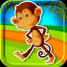 couverture jeu vidéo Protéger le singe de la chute des noix de coco - éviter précipiter aventure
