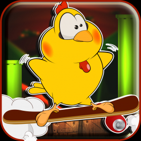 couverture jeu vidéo Pur Ferme de Poulet de Patinage - Une Course Récit Grange Animaux Planche à Roulettes Minuscule