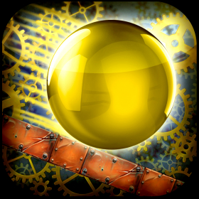 couverture jeu vidéo Puzzle ball Gravité MX - Compétition Steampunk laiton roulant