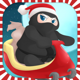 couverture jeu vidéo Racing Ninja Santa Claus - Fun Christmas Jumping Adventure Game For Kids And Girls PRO