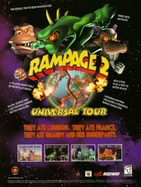 couverture jeu vidéo Rampage 2 : Universal Tour