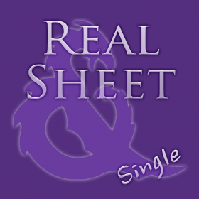 couverture jeu vidéo Real Sheet: AD&amp;D + Dice Table