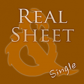 couverture jeu vidéo Real Sheet: D&amp;D 3.5 Edition + Dice Table