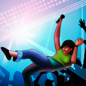 couverture jeux-video rock star foule parti surf: la musique métal folle nuit de concert lourde - édition gratuite