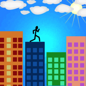 couverture jeu vidéo Rooftop Runner – Newest fast roof hopper thrill game free