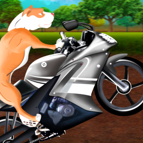couverture jeux-video Rouler chien sauvage course de moto: Le mauvais à l'aventure de l'os - Free Edition