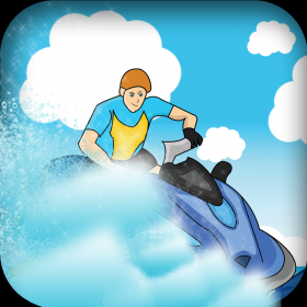 couverture jeu vidéo ruée bateau - extrême accident et la panique sur l'eau de l'océan bleu