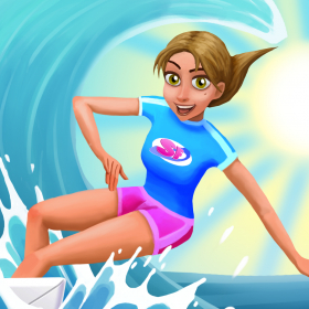 couverture jeu vidéo Sally Fitzgibbons Surfing