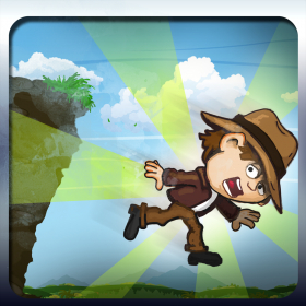 couverture jeu vidéo Saut d'obstacles Falaise d'action aventure - ruée la jungle