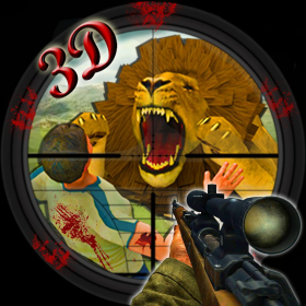 couverture jeu vidéo Sauvage Lion Sniper Hunter 3D - un passionnant jeu de chasse d'action rempli pour les tireurs