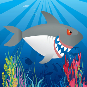 couverture jeu vidéo Sharky &amp; Friends' Endless Water Flyer Game