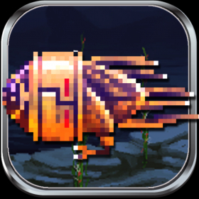 couverture jeu vidéo Ships and Rockets - Retro Pixel Art TD Arcade Underwater Shooting Game