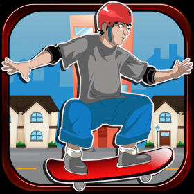 couverture jeux-video Skater extrême de planche à roulettes - Aventure flash garçon mignon LX