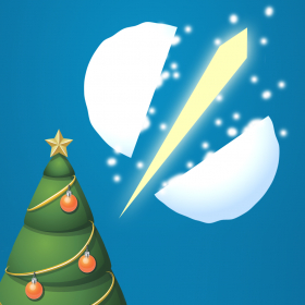 couverture jeu vidéo Snowball Slice Christmas edition - fight snowballs like a ninja!