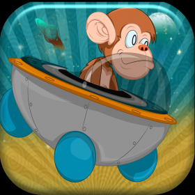 couverture jeu vidéo Spider Monkey Space Ride - A Rocket Chimp Adventure into Space.