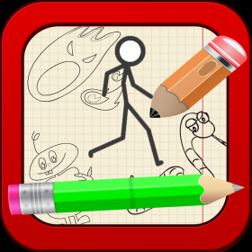 couverture jeu vidéo Stick Man Runner Games - Doodle Monster Sketch Game