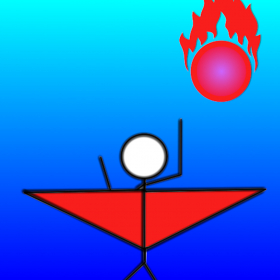 couverture jeu vidéo stickman avec des ailes - voler dans l'espace gratuit