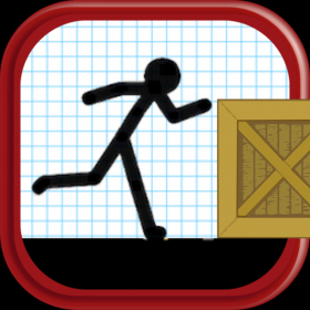 couverture jeu vidéo stickman de bande dessinée - sauter et courir sur la route gratuit