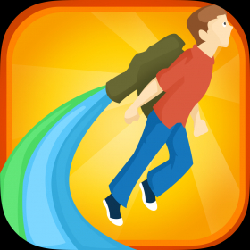 couverture jeu vidéo Super L'Homme Jetpack Rider