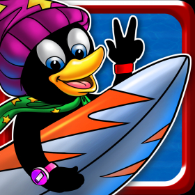 couverture jeu vidéo Super Surfer Penguin - Vague folle Surf Dash (Jeu libre)