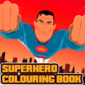 couverture jeu vidéo Superhero Colouring Book