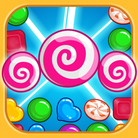 couverture jeu vidéo ``Sweet Blast Super Saga`` - Magic Lollipop Hexa Crush
