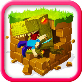 couverture jeu vidéo T-REX CRAFT ( EATS STUDENTS ): Survival Hunter Block Mini Game with Multiplayer