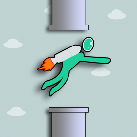 couverture jeu vidéo The Green Jetpack Man - Dodge the Poles