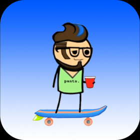 couverture jeu vidéo The Impossible Stickman Skater - The Adventure of a Nerdy Stickman