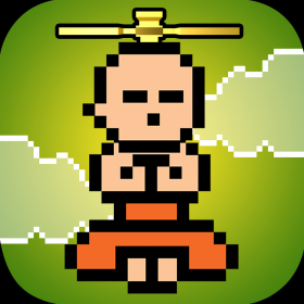 couverture jeu vidéo Tiny Monk Flight - Play Free 8-bit Retro Pixel Helicopter Games