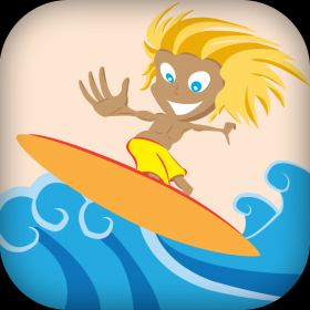 couverture jeu vidéo Tournoi surf nettoyant PRO - un jeu glisse vague fin d’été