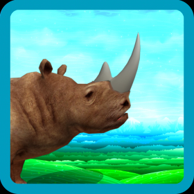 couverture jeu vidéo Turbo Rhino Obstacle Race Free 3D Animal Race Game