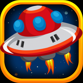 couverture jeu vidéo UFO Invasion - pilote de votre vaisseau spatial étranger pour éviter les missiles