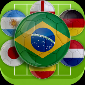 couverture jeu vidéo Un Brésil International Cup thème de football Match 3 Jeu Sports League