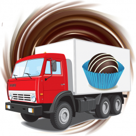 couverture jeu vidéo Un camion de livraison Chocolate Donut - Ma délicieuse de sucrerie envoi Jeux de Filles