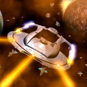 couverture jeu vidéo Un espace extra-atmosphérique Invasion Battleship: Super Fun vol et de tir de jeu gratuit