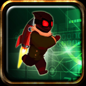 couverture jeu vidéo Un Mignon Minuscule Ninja Haut Vitesse Jet Pack Joie Tour Aventure Course Sur La Désert