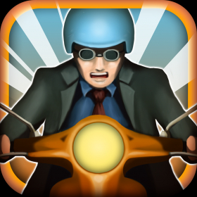 couverture jeu vidéo Un tableau de bord de scooter avec le casque