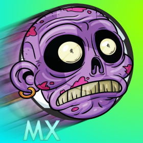 couverture jeu vidéo Un zombie ballon de football fusillade MX - Mort tête jeu de gardien de but