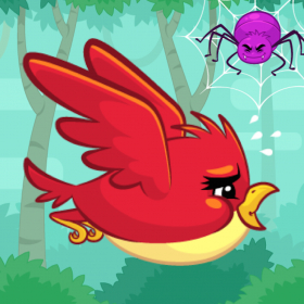 couverture jeu vidéo .Une bataille de Hungry Birds 360 degrés jeu de tir