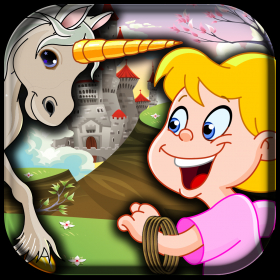 couverture jeu vidéo Une jolie petite licorne magique Pony - Lancer d'anneaux princesse étincelle Pro
